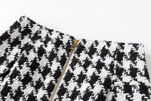 Load image into Gallery viewer, Lion Eyes Tweed Wool Houndstooth Mini Skirt