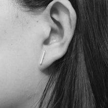 Load image into Gallery viewer, Luxe T-Bar Earrings; Silver, Gold, Black
