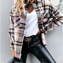 Load image into Gallery viewer, Soft Euro Plaid Blazer/Over-shirt- A FAVE!