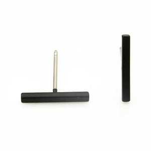 Luxe T-Bar Earrings; Silver, Gold, Black