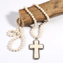 Load image into Gallery viewer, Big Stone Knotted Cross Pendant