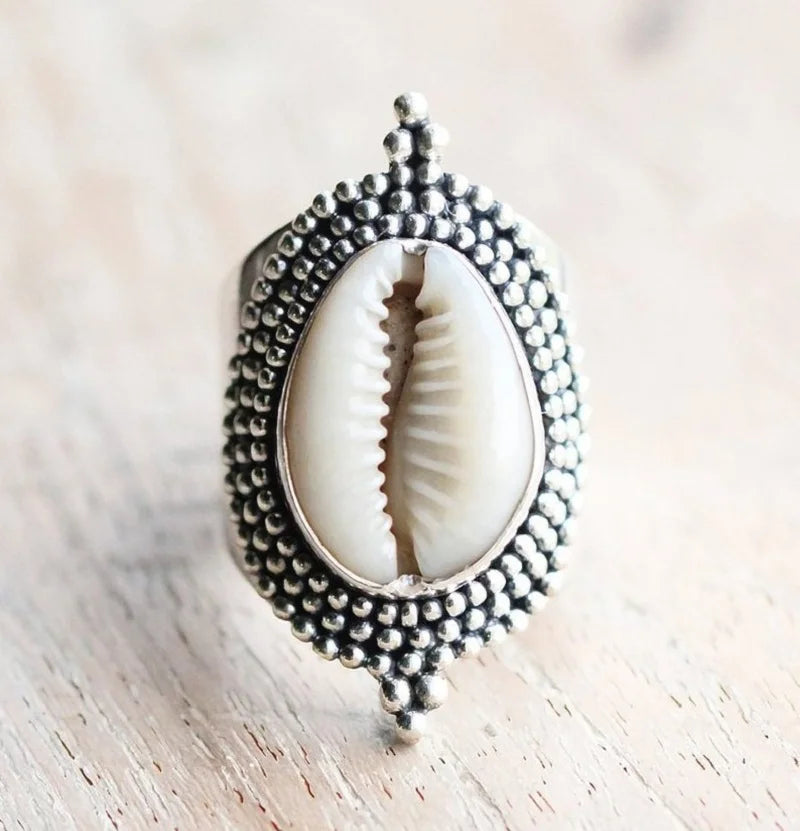 The Seaside Ring. Real Puka Shell