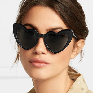 Love Heart Girls Colors Sunglasses Women Fashion Designer Pink Cute Retro Cat Eye Vintage UV400 Party Sun Glasses Red Female
