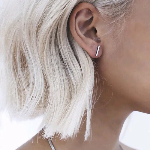 Luxe T-Bar Earrings; Silver, Gold, Black