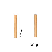 Load image into Gallery viewer, Luxe T-Bar Earrings; Silver, Gold, Black