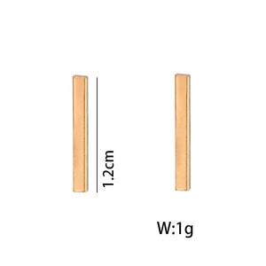 Luxe T-Bar Earrings; Silver, Gold, Black