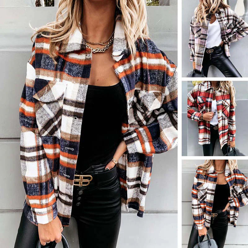 Soft Euro Plaid Blazer/Over-shirt- A FAVE!