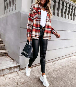 Soft Euro Plaid Blazer/Over-shirt- A FAVE!