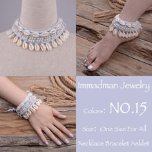Load image into Gallery viewer, Puka Shell Crochet Bracelet or Anklet