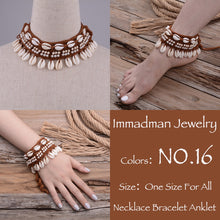 Load image into Gallery viewer, Puka Shell Crochet Bracelet or Anklet
