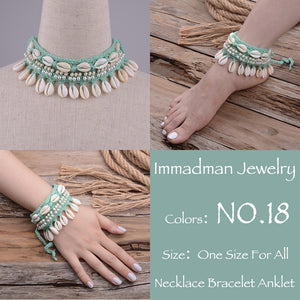 Puka Shell Crochet Bracelet or Anklet