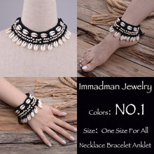 Load image into Gallery viewer, Puka Shell Crochet Bracelet or Anklet