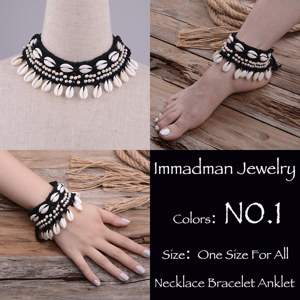 Puka Shell Crochet Bracelet or Anklet