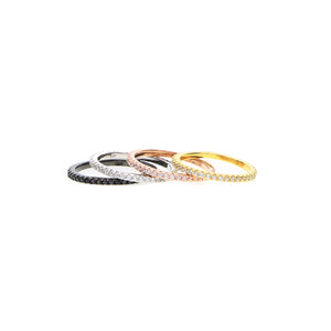 Romancing Stacker Ring Band- in Sterling Silver