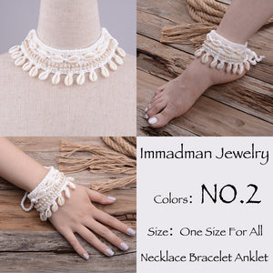 Puka Shell Crochet Bracelet or Anklet
