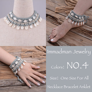 Puka Shell Crochet Bracelet or Anklet