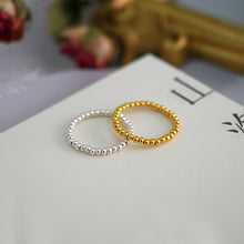 Load image into Gallery viewer, Tides REAL Freshwater Pearl Ring Stacker w 925 Sterling Silver