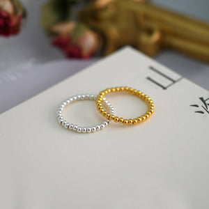 Tides REAL Freshwater Pearl Ring Stacker w 925 Sterling Silver