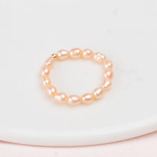 Load image into Gallery viewer, Tides REAL Freshwater Pearl Ring Stacker w 925 Sterling Silver