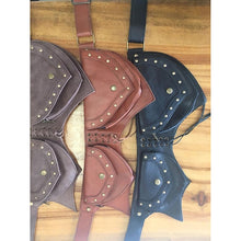 Load image into Gallery viewer, Medieval Gypsy Bohemian Pouch Bag Viking Pocket Belt Leather