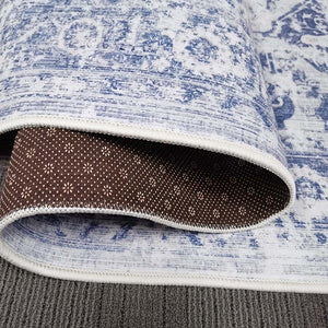 Euro Retro-Classical Blue Abstract Carpet