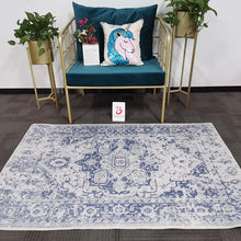Load image into Gallery viewer, Euro Retro-Classical Blue Abstract Carpet