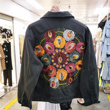 Load image into Gallery viewer, Rosa Vintage Embroidery Denim Coat