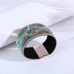 Bohemian Retro Rhinestone Cuff