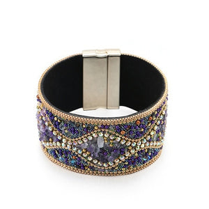 Bohemian Retro Rhinestone Cuff